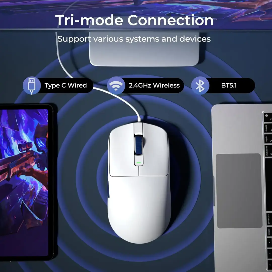 Royal Kludge M30 Tri Mode Wireless Gaming Mouse C