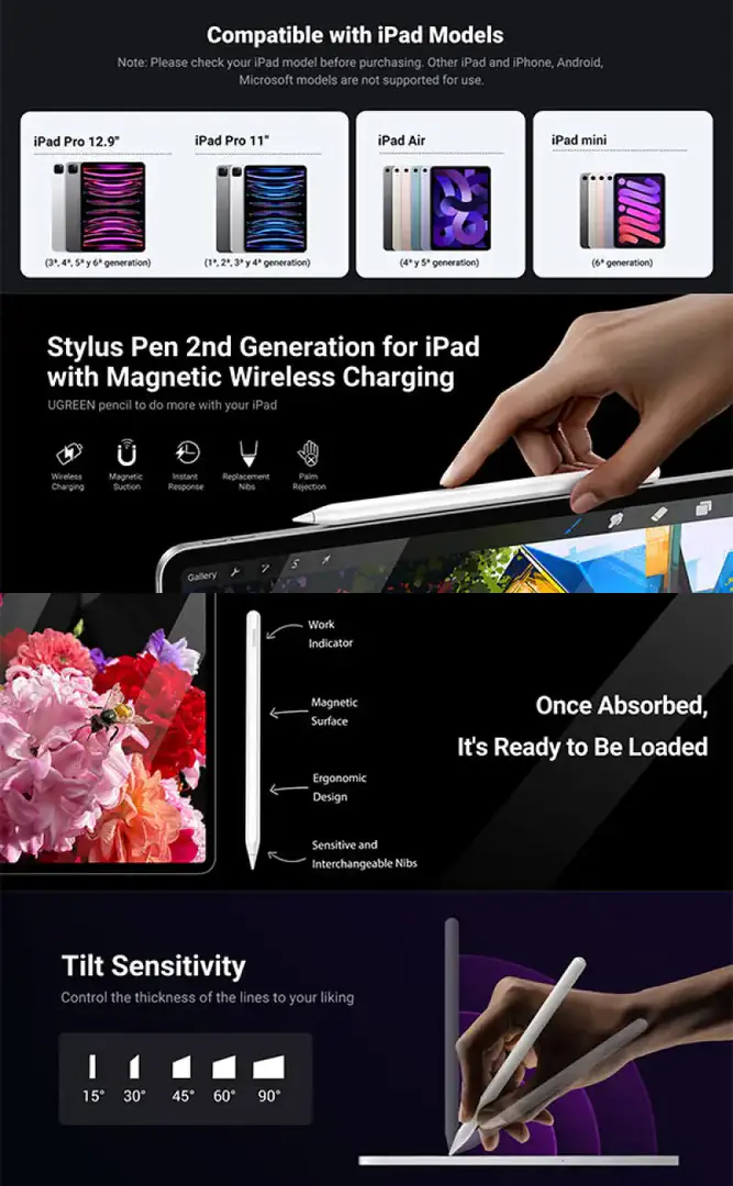 Ugreen Lp653 Smart Stylus Pen For Ipad A Ugreen Lp653 Smart Stylus Pen For Ipad A