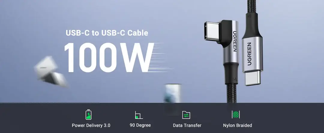 Ugreen Us334(70643) Type C To Type C Cable 1M A Ugreen Us334(70643) Type C To Type C Cable 1M A