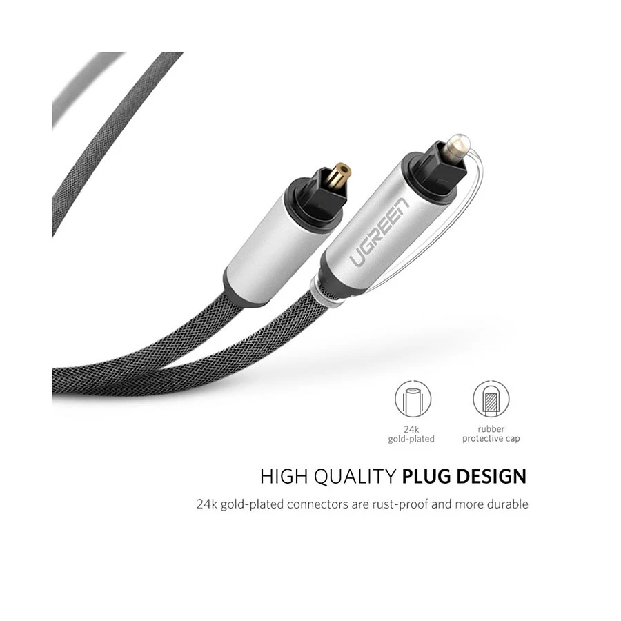 Ugreen Av108 (10541) Toslink Male To Male 3 Meter Optical Audio Cable A Ugreen Av108 (10541) Toslink Male To Male 3 Meter Optical Audio Cable A