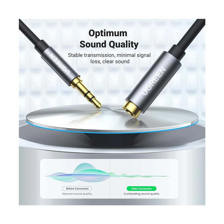 Ugreen Av118 (10538) 3 5Mm Male To Female 5 Meter Audio Extension Cable B