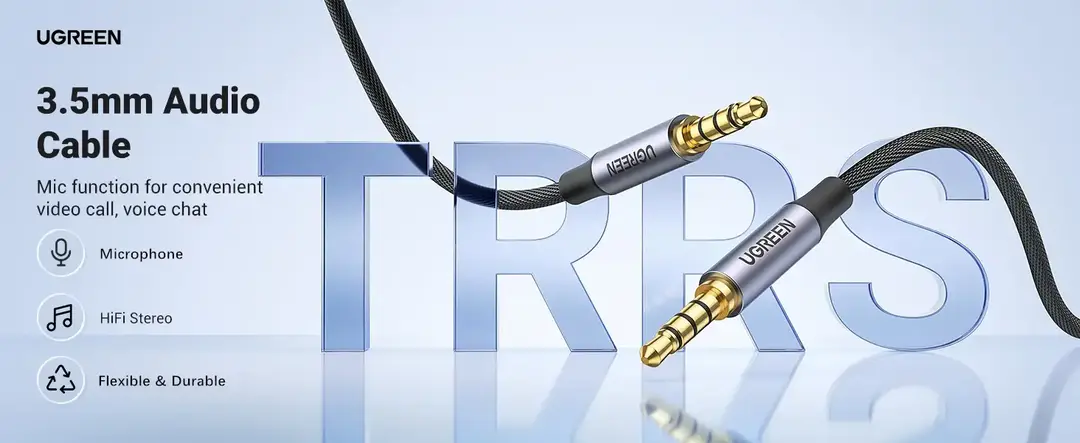 Ugreen Av183 (20785) 3 5Mm Male To Male 4 Pole 3 Meter Audio Cable A