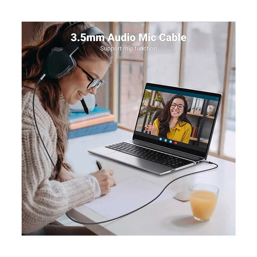 Ugreen Av183 (90788) 3 5Mm Male To Male 4 Pole Microphone Audio Cable A