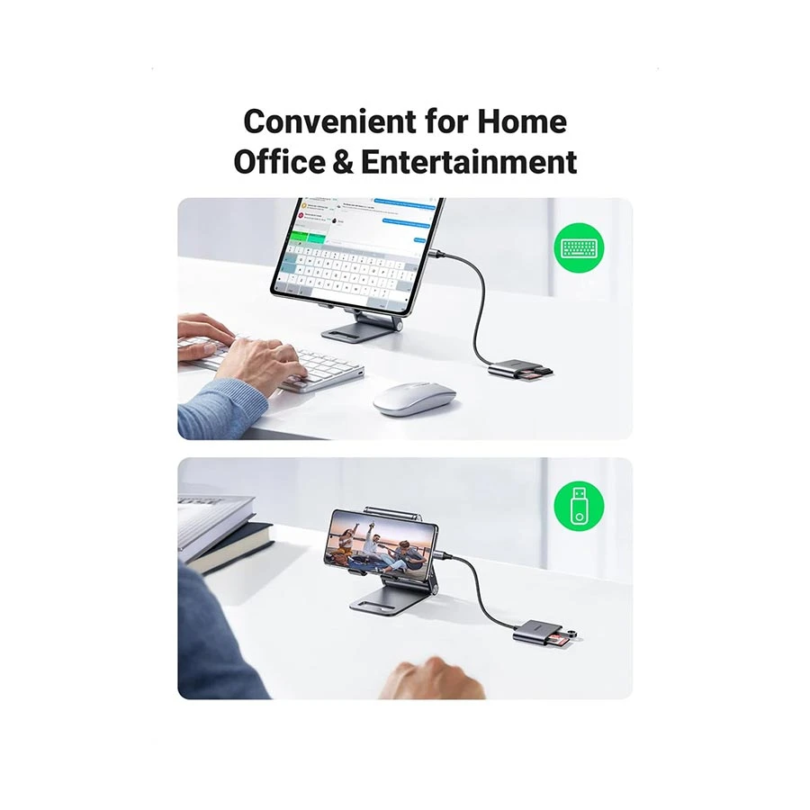 Ugreen Cm387 (80798) Type C Male To Usb, Sd &Amp; Tf Female Gray Converter C Ugreen Cm387 (80798) Type C Male To Usb, Sd &Amp; Tf Female Gray Converter C