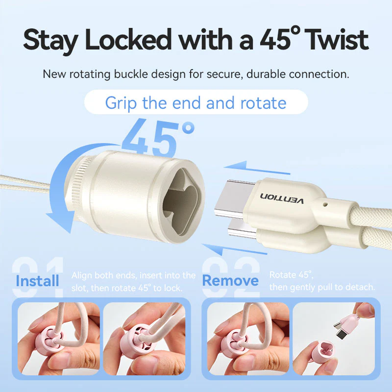 Vention Fkbb0 C 22 5W 20000Mah Led Display Power Bank With Built In Usb C To C Cable C