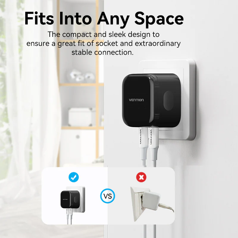 Vention Fbpw0 Eu 2 Port Usb C 35W Charger C