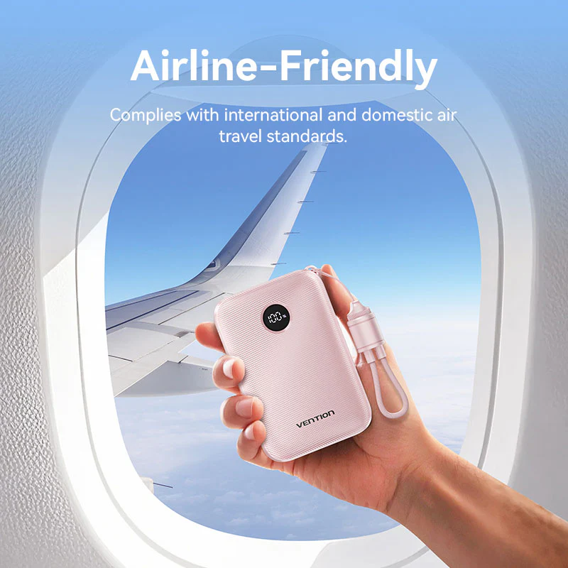 Vention Fkal0 C 10000Mah 22 5W Fast Charging Power Bank With Built In Usb C Cable B Vention Fkal0 C 10000Mah 22 5W Fast Charging Power Bank With Built In Usb C Cable B