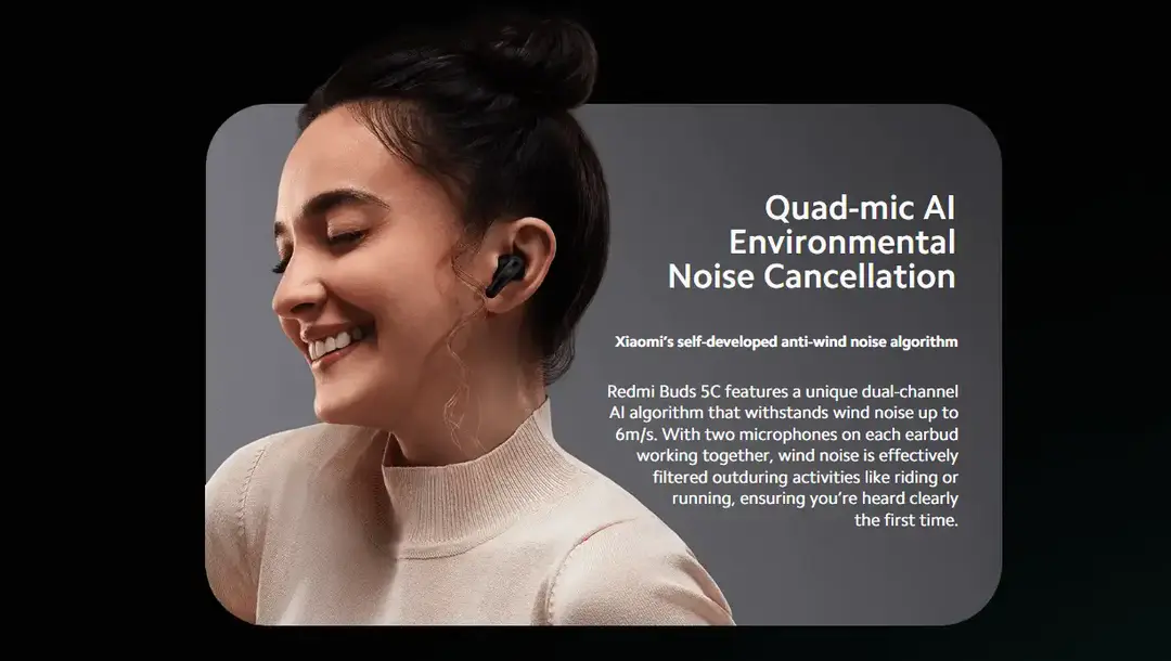 Xiaomi Redmi Buds 5C Hybrid Anc Bluetooth Earbuds C