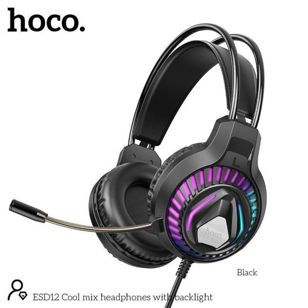 Hoco Esd12 Cool Mix Headphones With Backlight Hoco Esd12 Cool Mix Headphones With Backlight