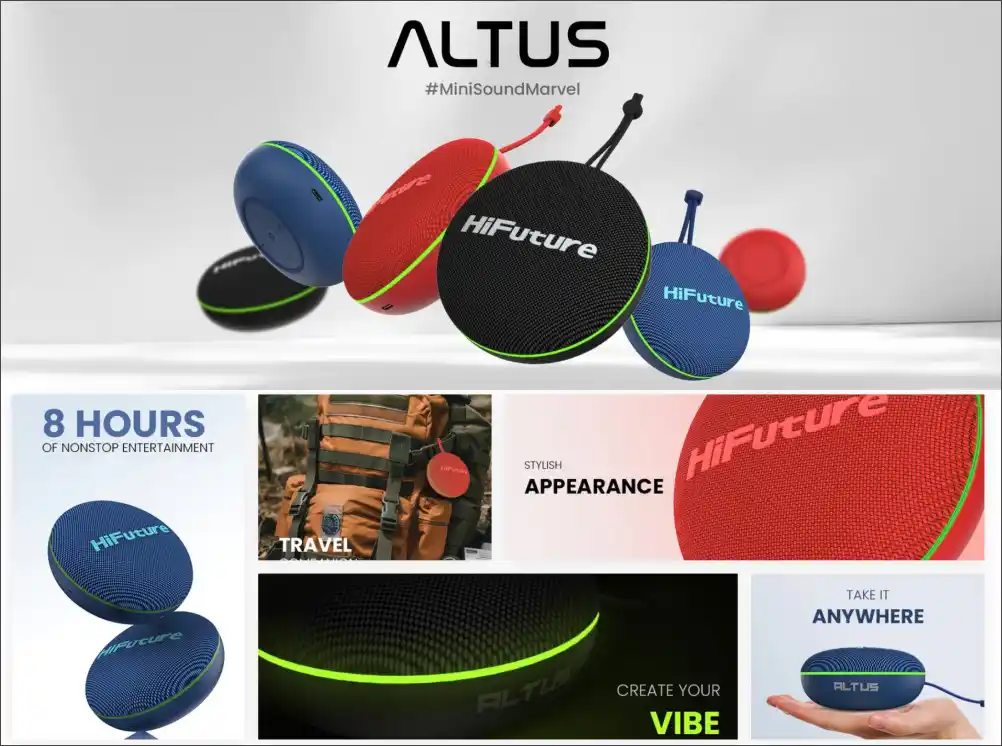 Hifuture Altus 10W Wireless Portable Speaker A Hifuture Altus 10W Wireless Portable Speaker A
