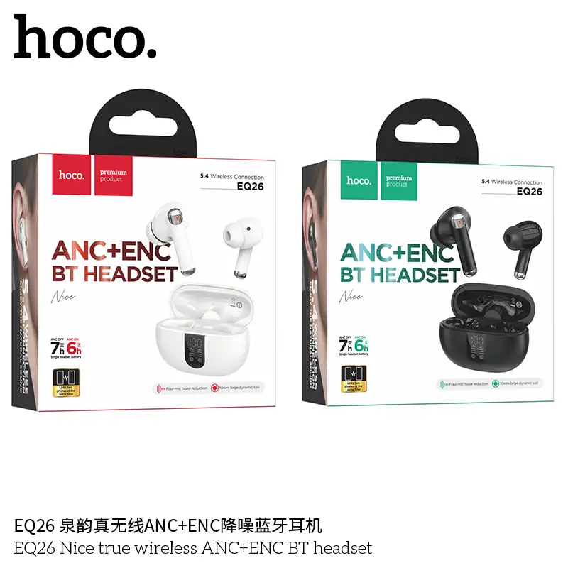 Hoco Eq26 Nice True Wireless Ancenc Bt Headset Earbuds Cv