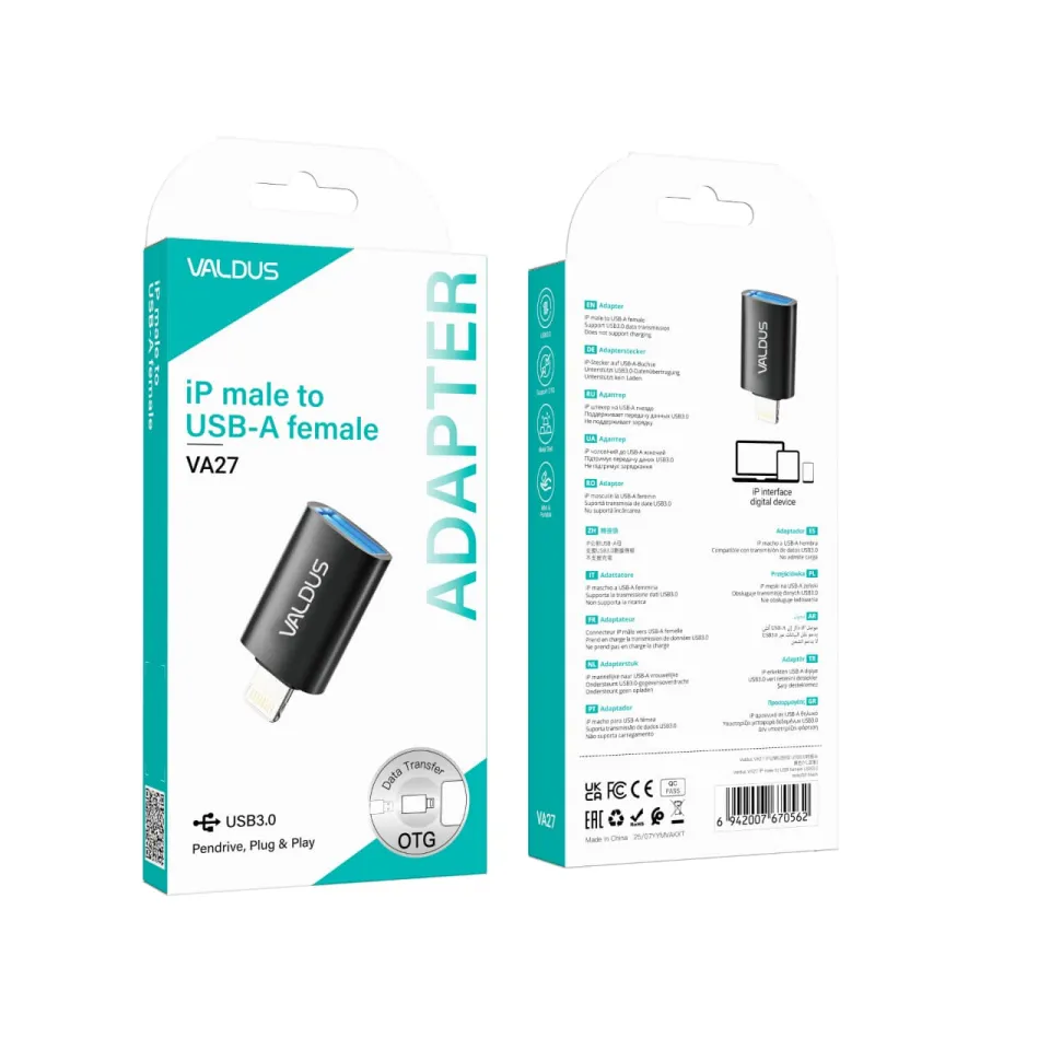 Valdus Va27 Lightning To Type A Otg Converter C