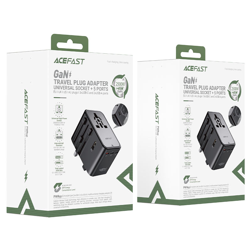 Acefast Z8 Pd45W Gan Charging Travel Adapter C