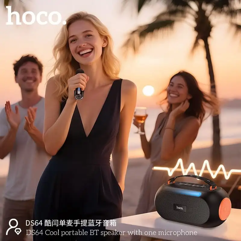 Hoco Ds64 Wireless Bluetooth Speaker With Mic A Hoco Ds64 Wireless Bluetooth Speaker With Mic A