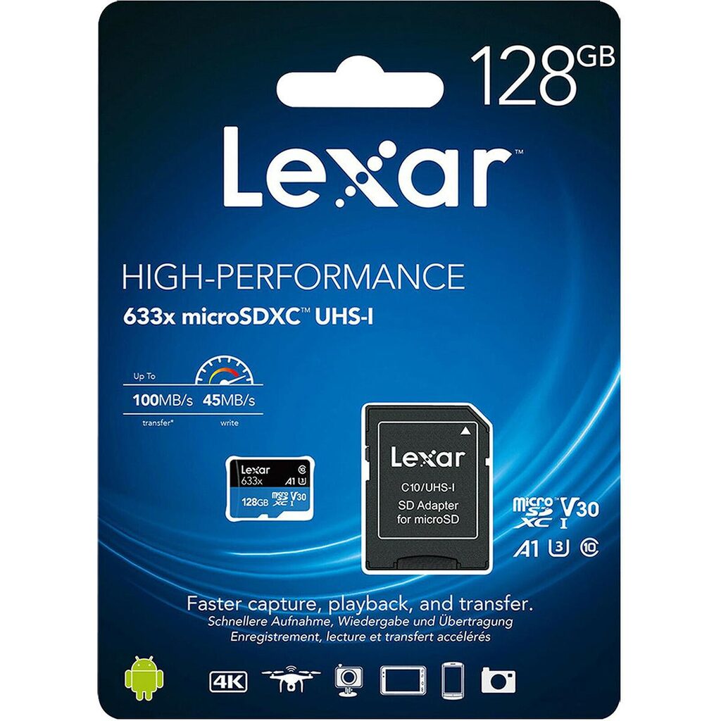 Lexar High Performance 633X Micro Sd Card – 128Gb A Lexar High Performance 633X Micro Sd Card – 128Gb A