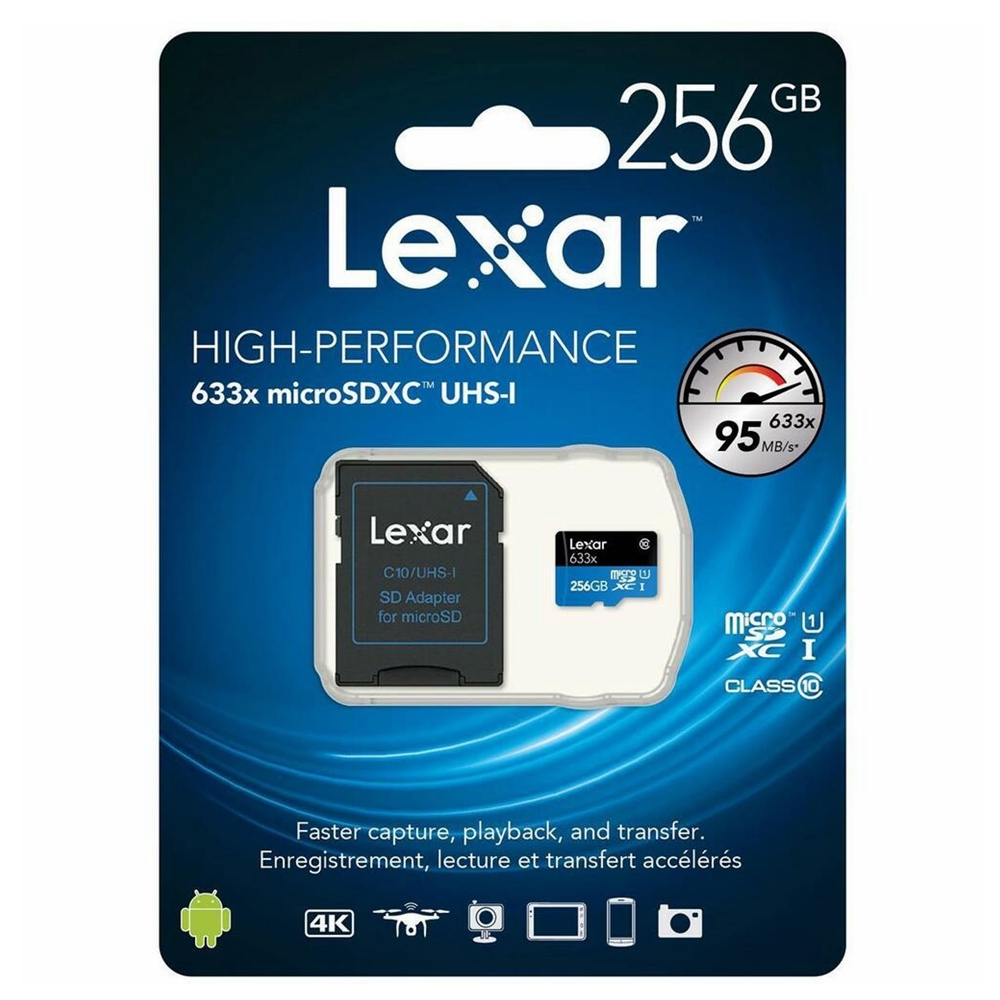 Lexar High Performance 633X Micro Sd Card – 256Gb A Lexar High Performance 633X Micro Sd Card – 256Gb A