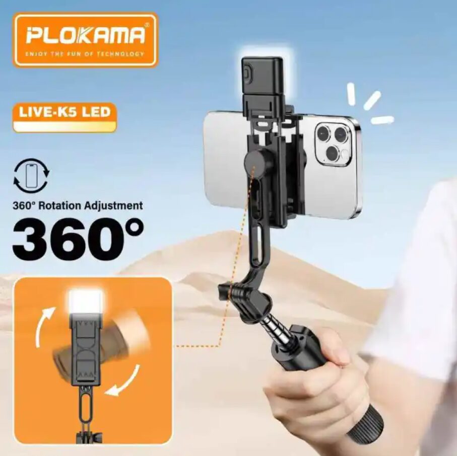 Plokama Live K5 3 In 1 Wireless Selfie Stick A