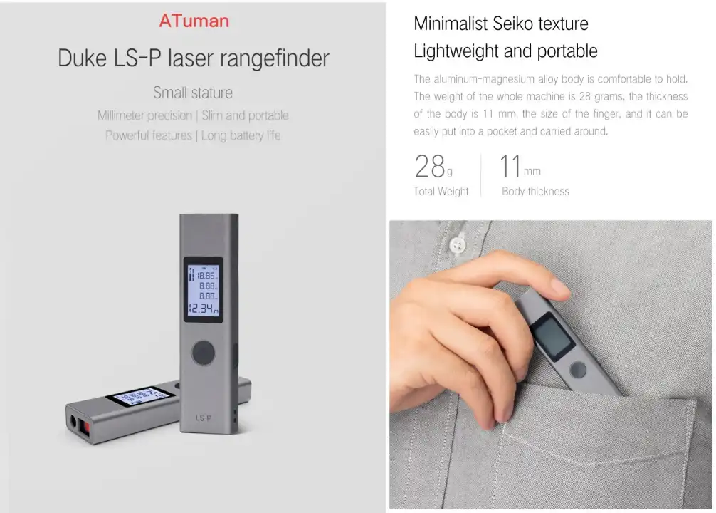 Xiaomi Atuman Duka Ls P Intelligent Digital Laser Rangefinder A Xiaomi Atuman Duka Ls P Intelligent Digital Laser Rangefinder A