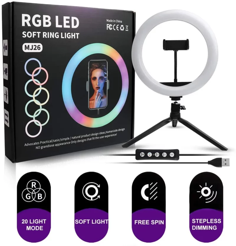 Mj26 Rgb Led Soft Ring Light 10Inch Mj26 Rgb Led Soft Ring Light 10Inch