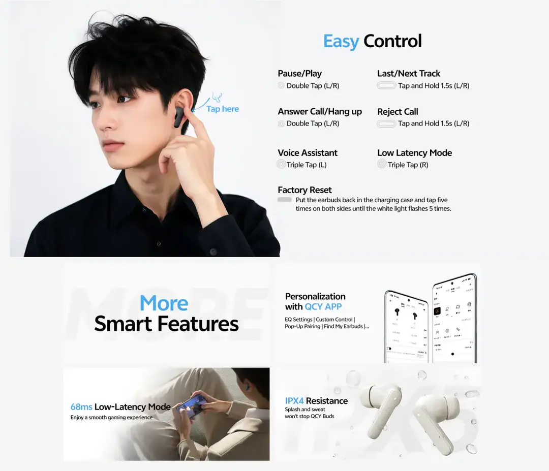 Qcy Buds Qt43 Tws Earbuds C