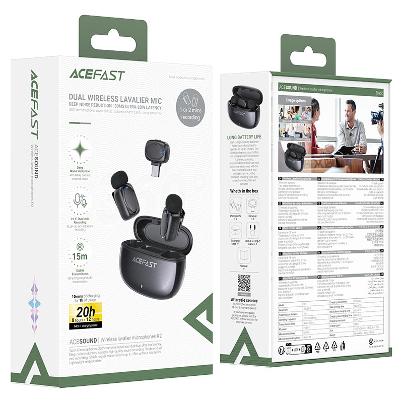 Acefast R2 Wireless Lavalier Microphones C