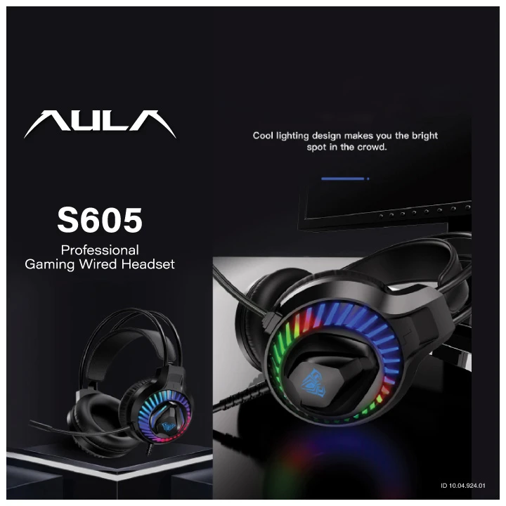 Aula S605 Wired Double Port Over Ear Gaming Headphone C Aula S605 Wired Double Port Over Ear Gaming Headphone C