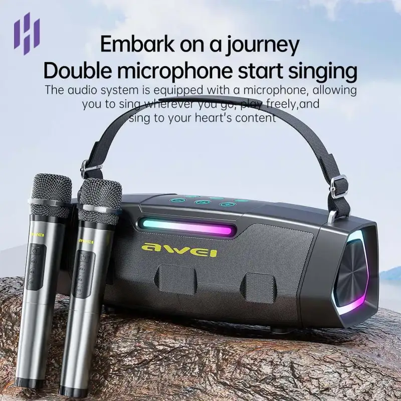 Awei Kt28 Karaoke Wireless Speaker With Dual Microphone A