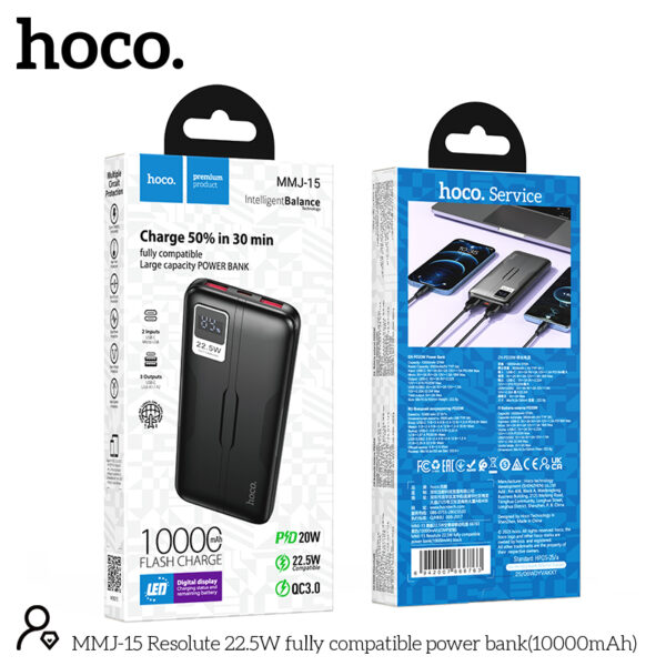 Hoco Mmj15 Resolute 22 5W 10000Mah Fast Charging Power Bank C