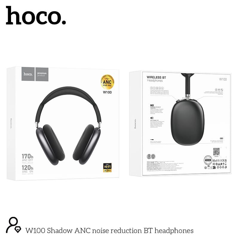 Hoco W100 Anc Bluetooth Headphone B