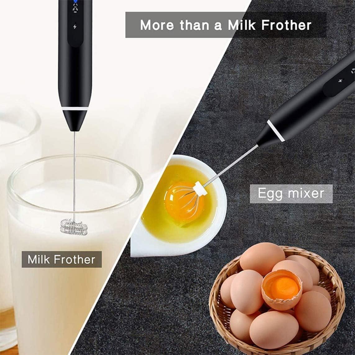 Rechargeable Handheld 3 Speed Adjustable Milk Frother B