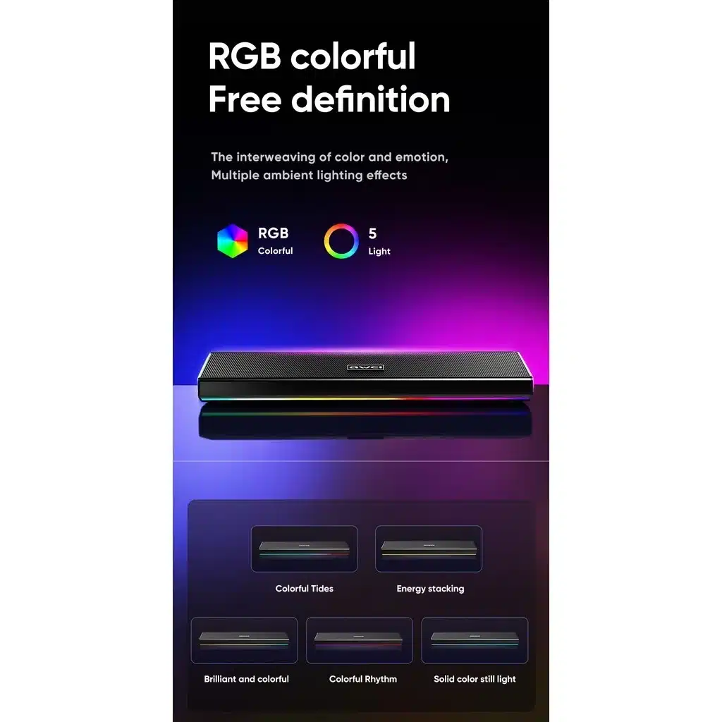 Awei Ka51 Wireless Speaker With Rgb Lights 12W A Awei Ka51 Wireless Speaker With Rgb Lights 12W A