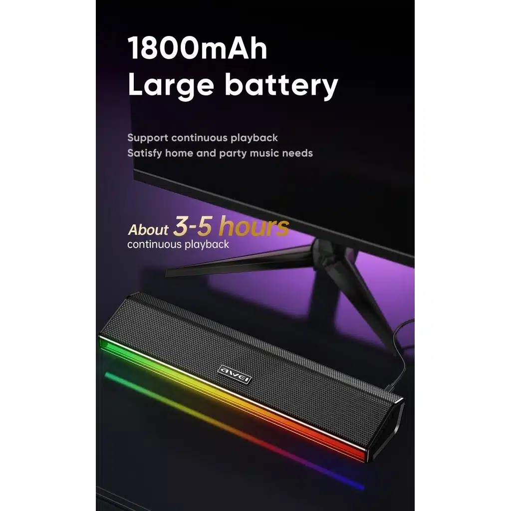 Awei Ka51 Wireless Speaker With Rgb Lights 12W C Awei Ka51 Wireless Speaker With Rgb Lights 12W C